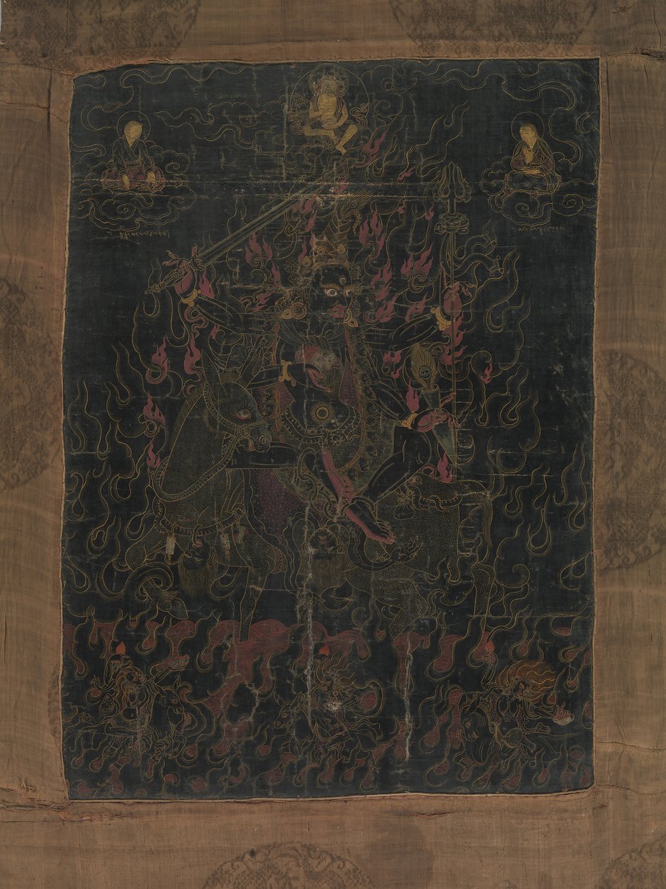 拉莫骑着驴子，18世纪。 作者 不明