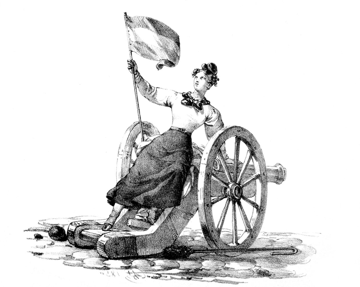 自由，1830年7月27日至29日，巴黎革命 作者 不明