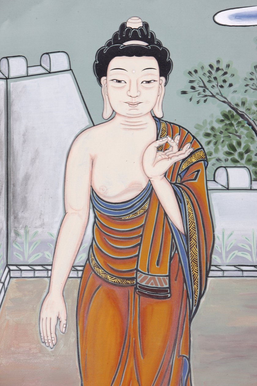 佛陀的生活 辩论的姿态解释佛陀的教义（Vitaka Mudra），首尔，Coree du Sud。 作者 不明