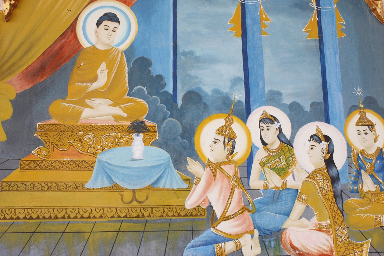 Life of the BuddhaTeaching the dharma to his family, Siem Reap, Cambodia 作者 不明