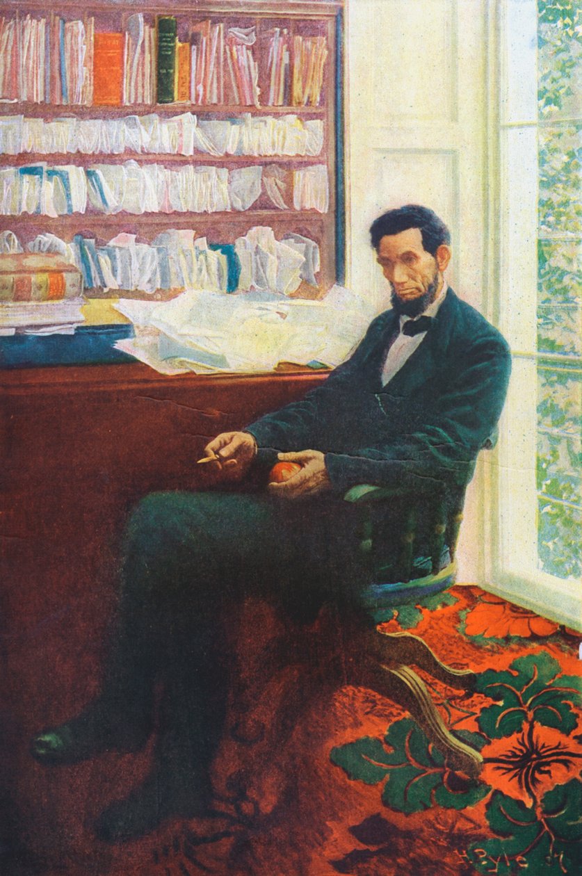 林肯最后一天，亚伯拉罕·林肯1891-1865，1907年 作者 不明