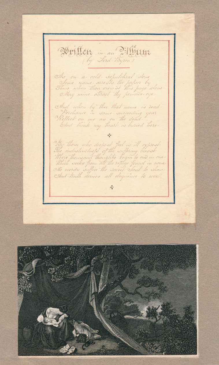 写在专辑中的台词，马耳他，1812年。 作者 不明