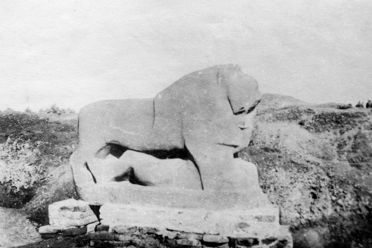 巴比伦狮子雕像，巴比伦，巴比伦，美索不达米亚，1918年 作者 不明