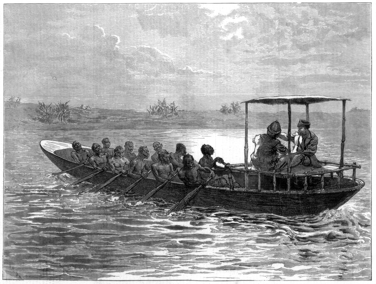 利文斯通和斯坦利从宇治治到鲁西兹河，1871年 作者 不明