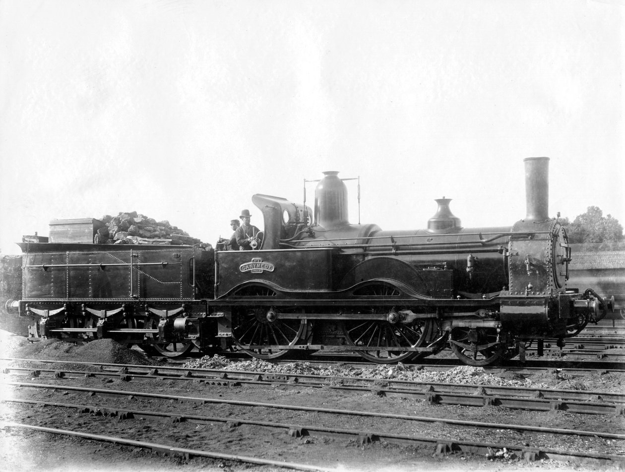 伦敦西南铁路LSWR机车5号，木卫三和招标，c1873 作者 不明
