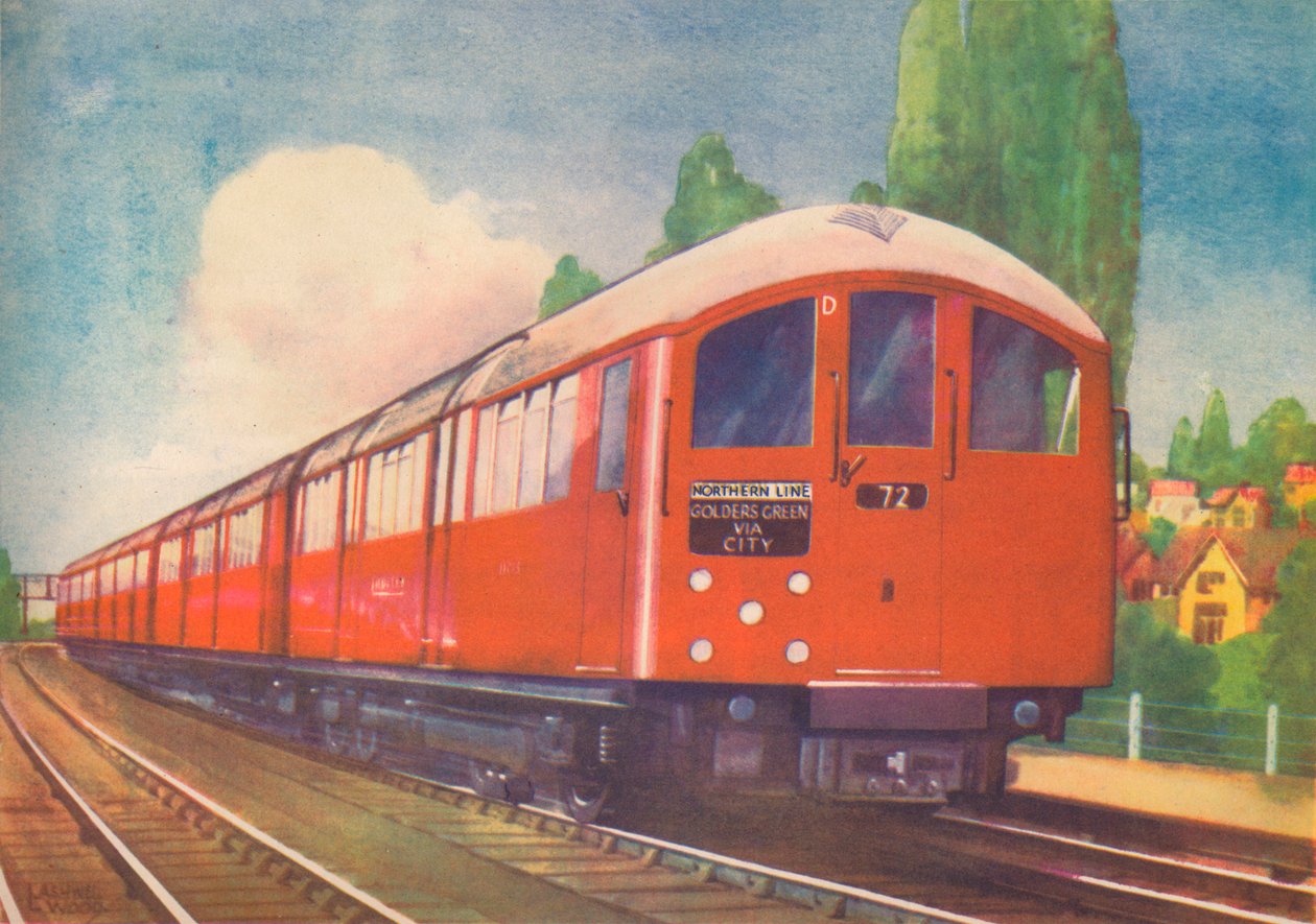 伦敦新的流线型地下火车，北线，1940年 作者 不明