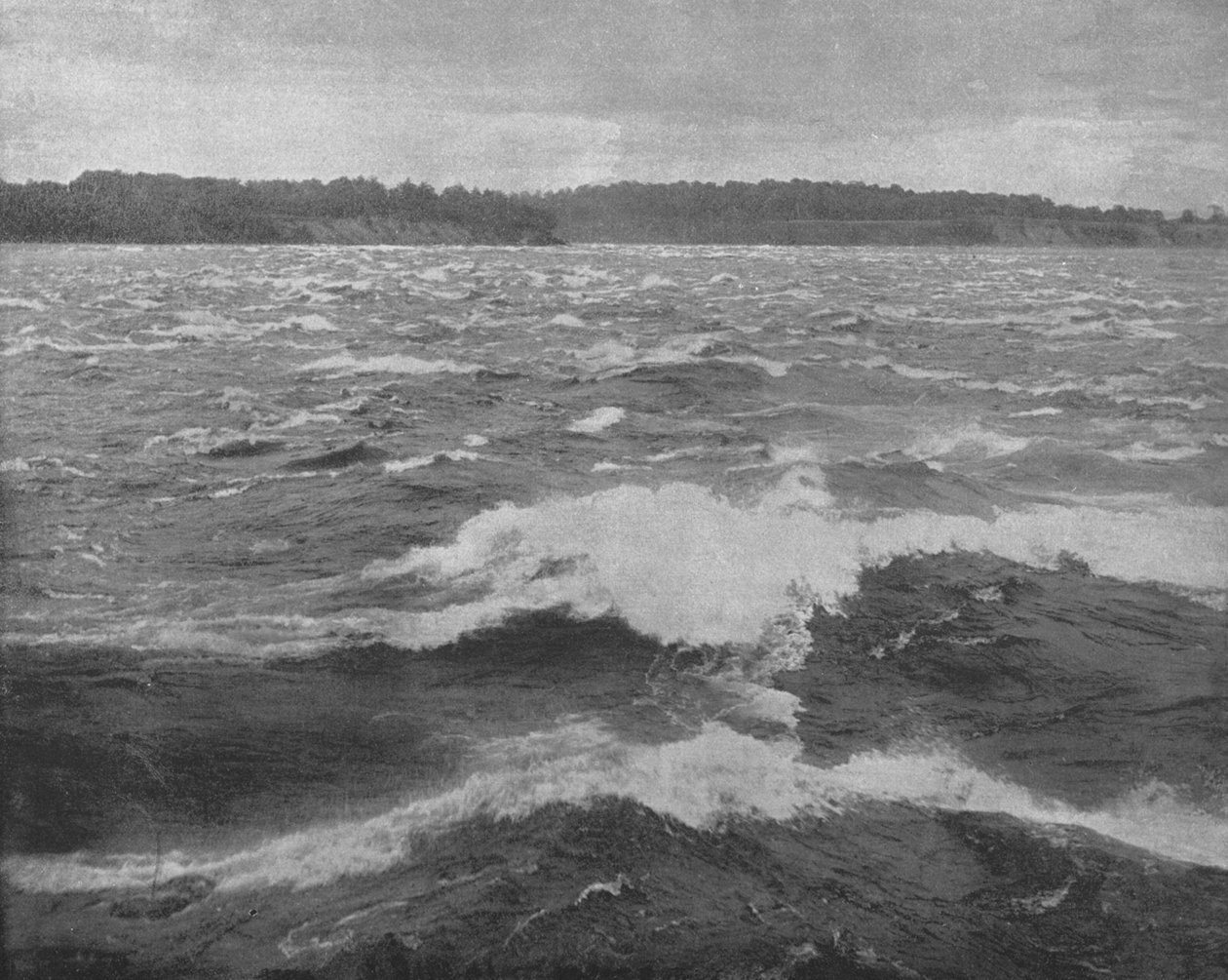 加拿大圣劳伦斯河的Long Sault Rapids，摄于1900年。 作者 不明