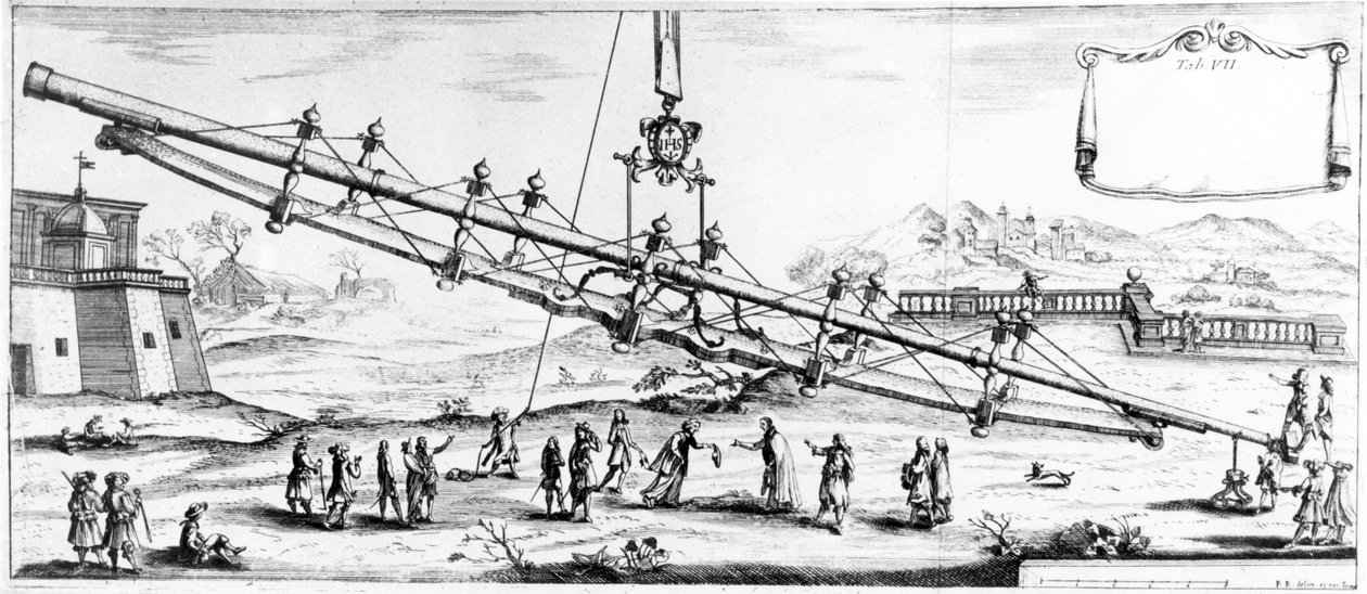 长焦距折射望远镜，1728 作者 不明