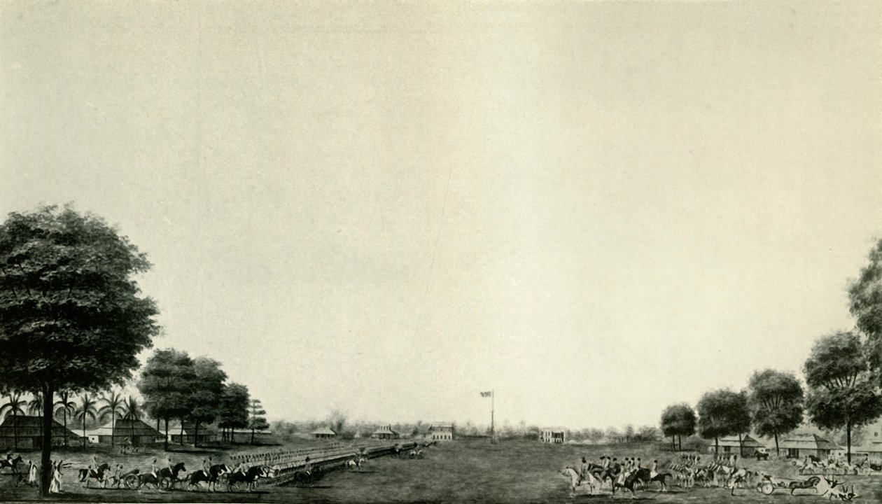韦尔斯利勋爵（Lord Wellesley）在Ballygunje审查保镖，c1770，c19250。 作者 不明
