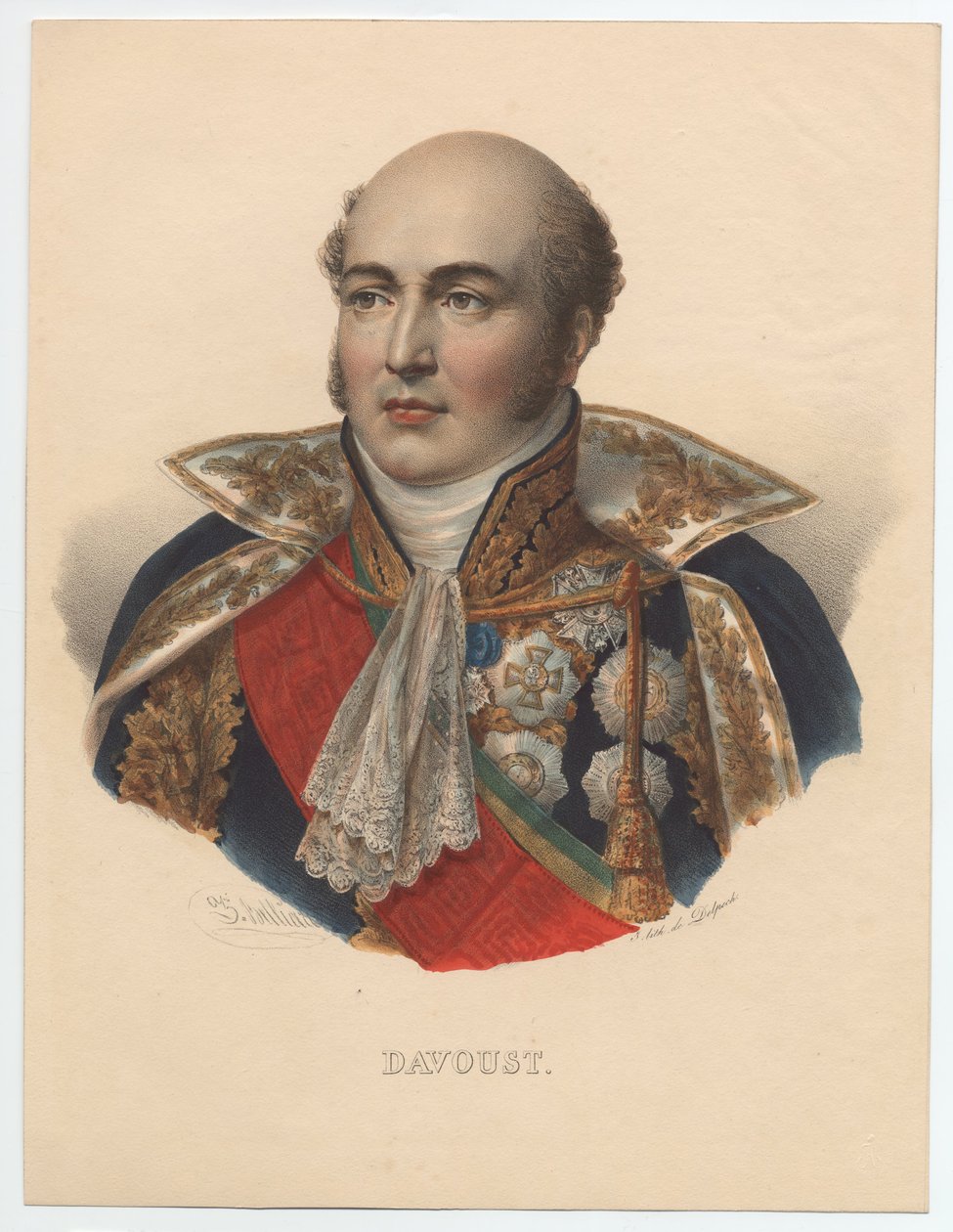 路易斯·尼古拉斯·达沃（Louis-Nicolas Davout）1770-1823，法国元帅，1835年 作者 不明