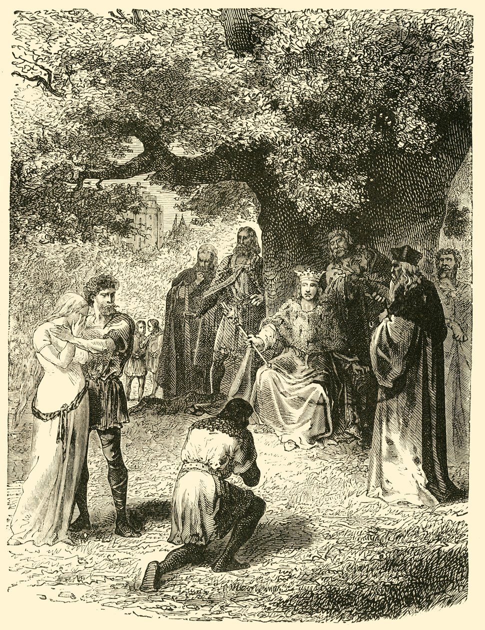 路易九世（Louis IX），《万森森林中的正义》，13世纪，1890年。 作者 不明