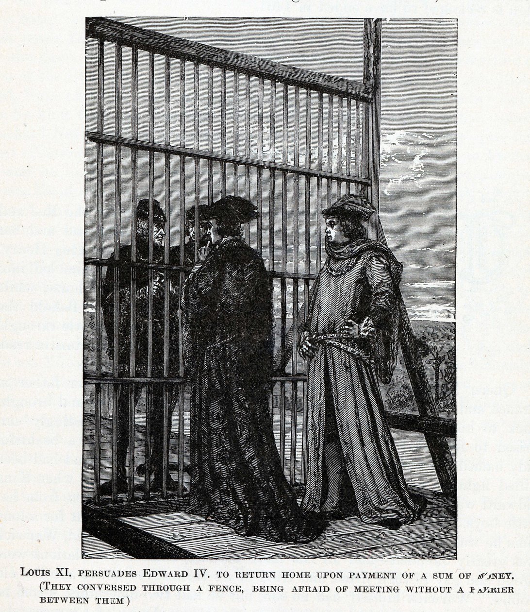 路易十一说服爱德华四世返回一笔钱，1882年 作者 不明
