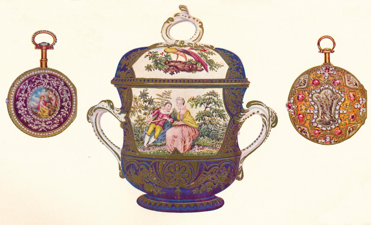 路易十六。金质中继器，约1770年，旧切尔西瓷器与瓷器，约1790年，1710年 作者 不明