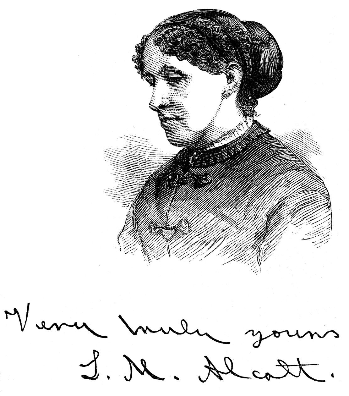 路易莎·梅·奥尔科特（Louisa May Alcott），1832-1888年，美国作家，1875年 作者 不明