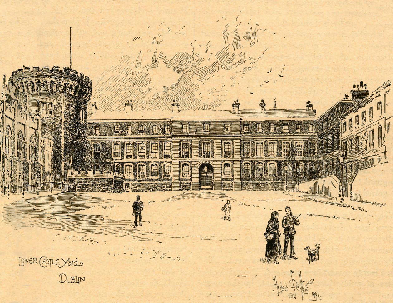 Lower Castle Yard，爱尔兰都柏林，约建于1890年。 作者 不明