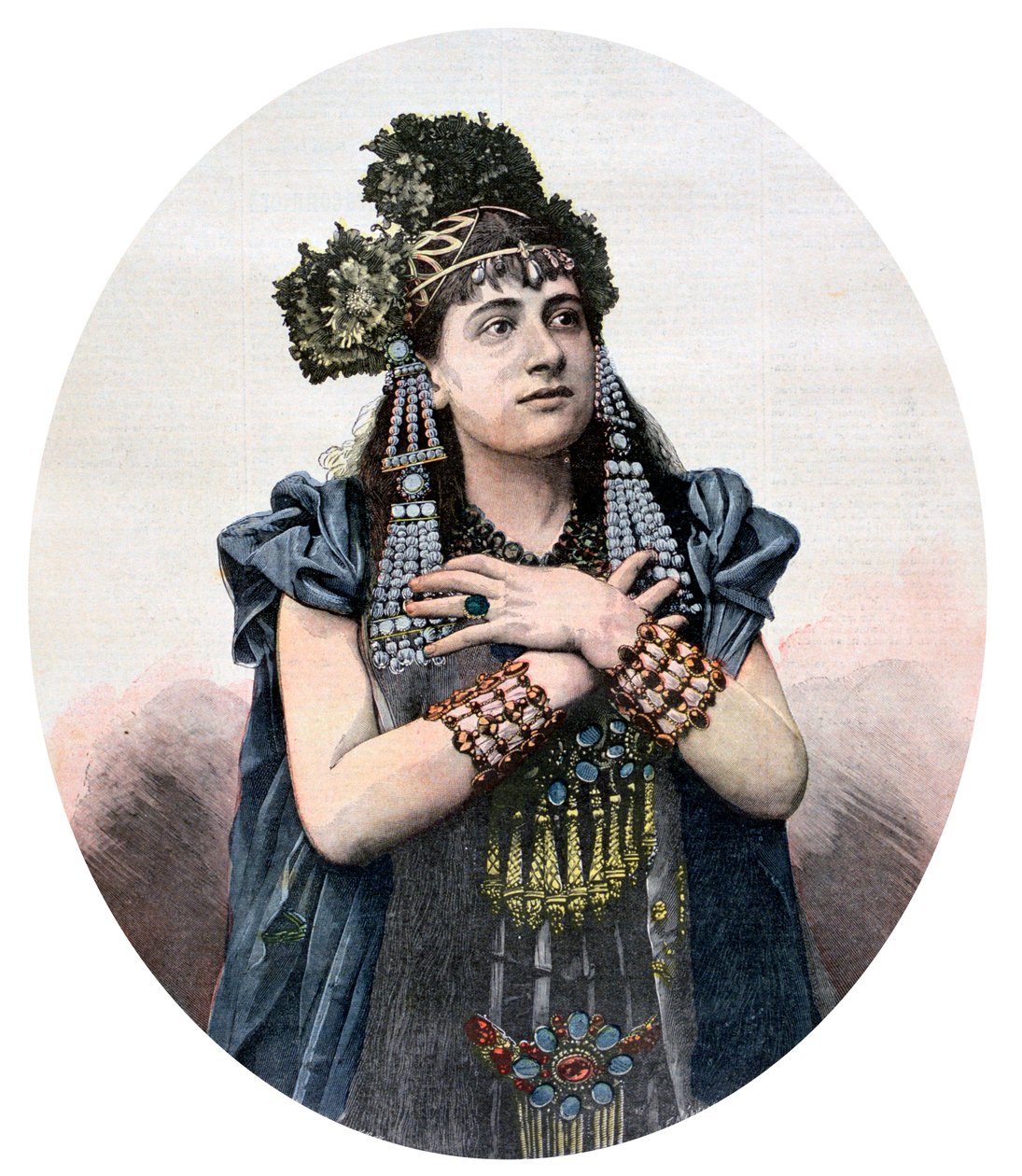 Lucienne Breval扮演萨拉姆博（Salammbô），1892年 作者 不明
