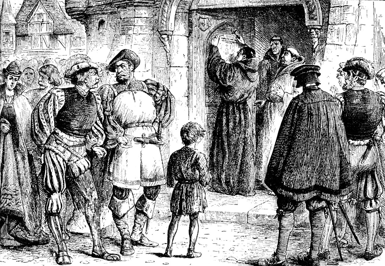路德的抗议，1517年，1909年 作者 不明