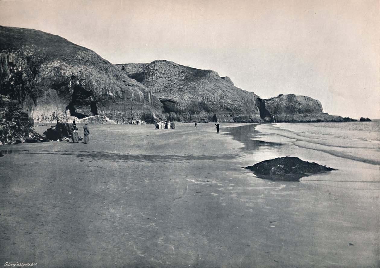 Lydstep-悬崖与沙滩，1895年 作者 不明