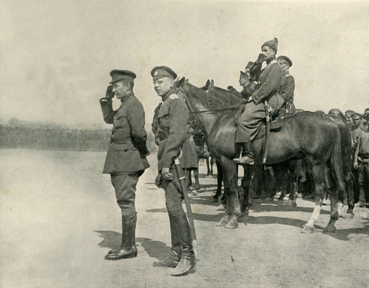 凯伦斯基（M. Kerensky），1917年7月，向军队致敬，1919年。 作者 不明