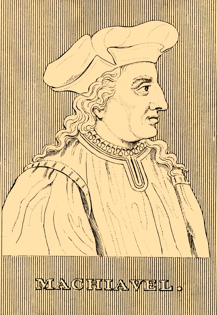 马基雅维利（Machiavelli），1469年至1527年，1830年。 作者 不明