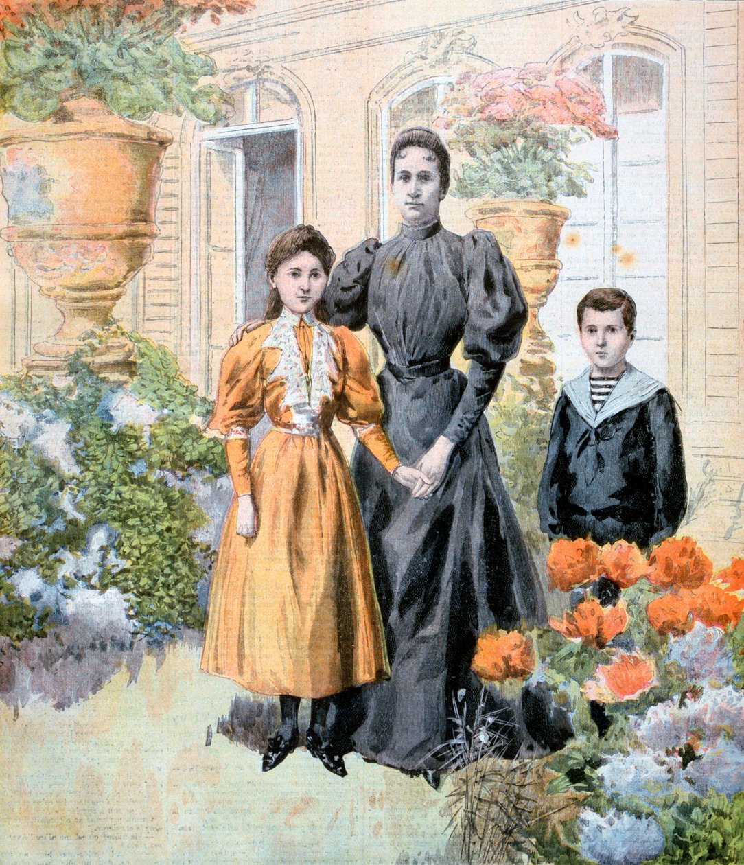 卡西米尔·佩里尔夫人和她的孩子们，1894年 作者 不明