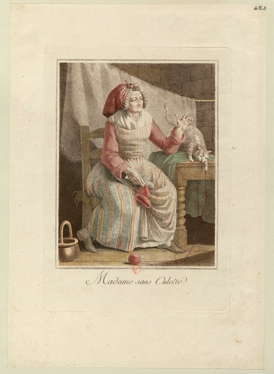 Sans-Culotte夫人，约1794年。 作者 不明