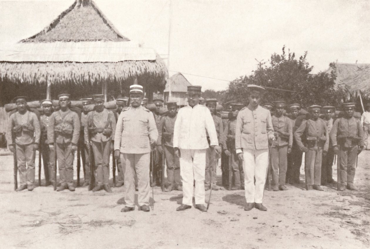 马德拉-马莫尔铁路：在玻利维亚-巴西边境：玻利维亚官兵，1914年 作者 不明
