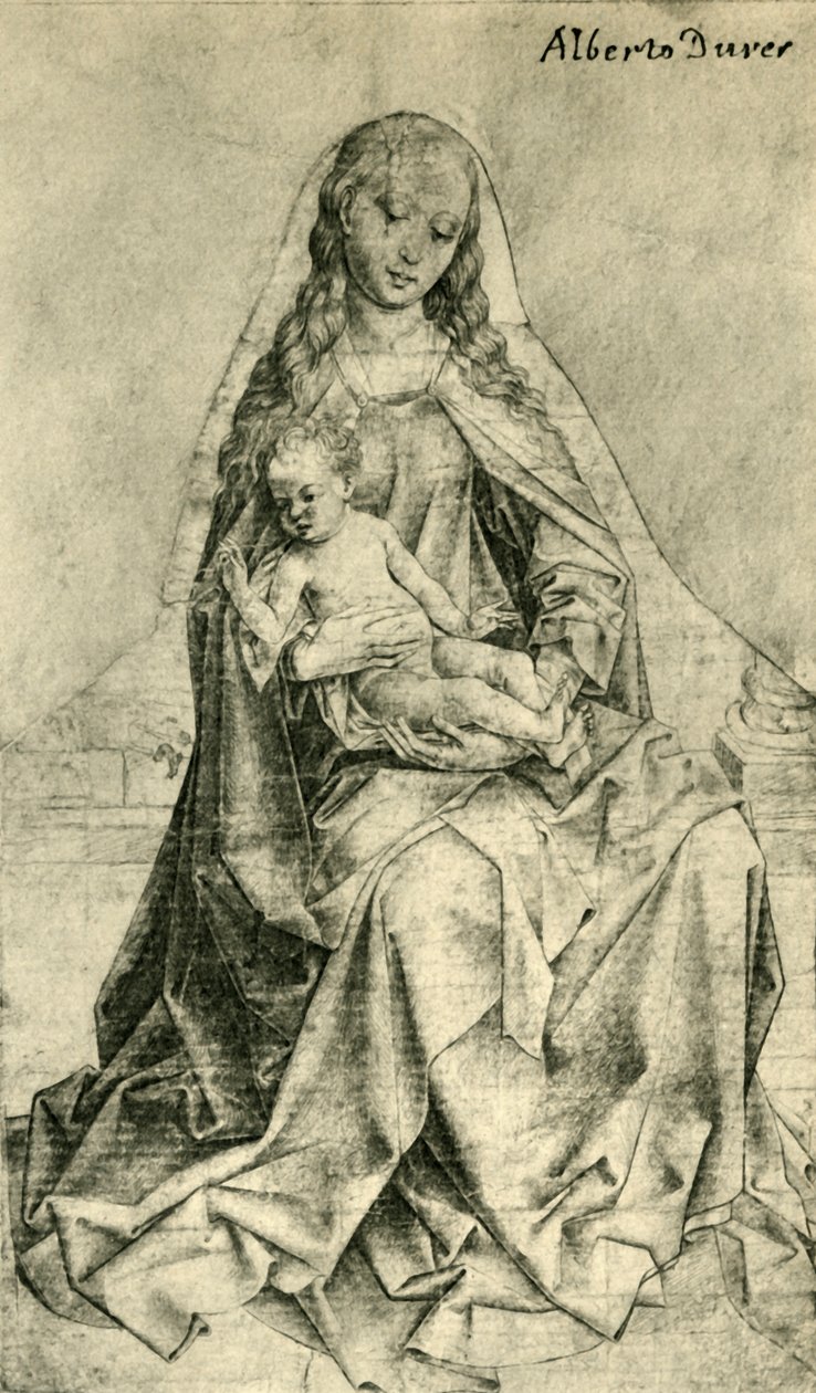 麦当娜（Madonna）与基督儿童的祝福，1440-1450，1943年。 作者 不明