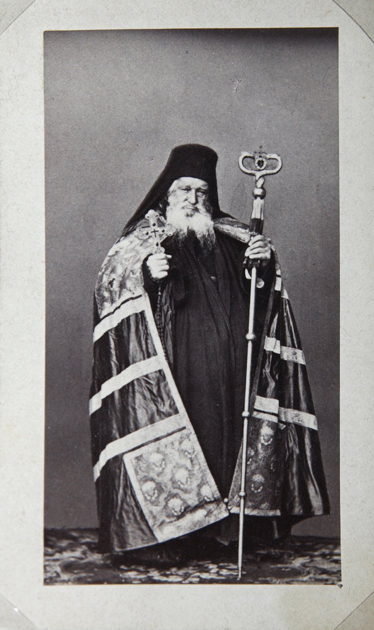 马卡里奥斯（Makarios），1870年代，希腊阿索斯山的圣潘捷列伊蒙修道院大主教 作者 不明