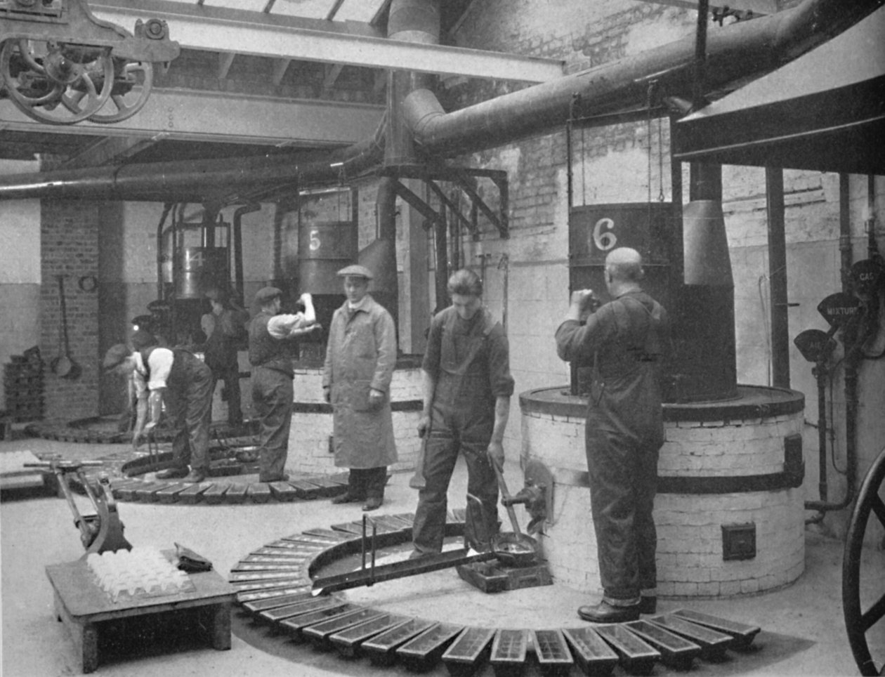 1919年，在伦敦铸造厂制造冷冻印刷金属 作者 不明