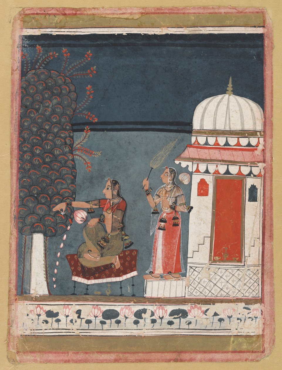 Malashri Ragini来自Ragmala系列，1640年。 作者 不明