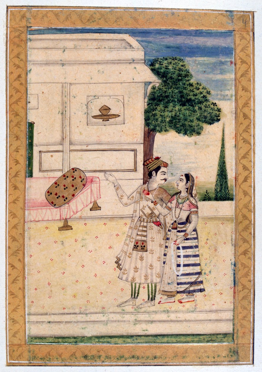 马拉维·拉吉尼（Malavi Ragini），拉加马拉专辑（Ragamala Album），拉贾斯坦邦学院，19世纪 作者 不明