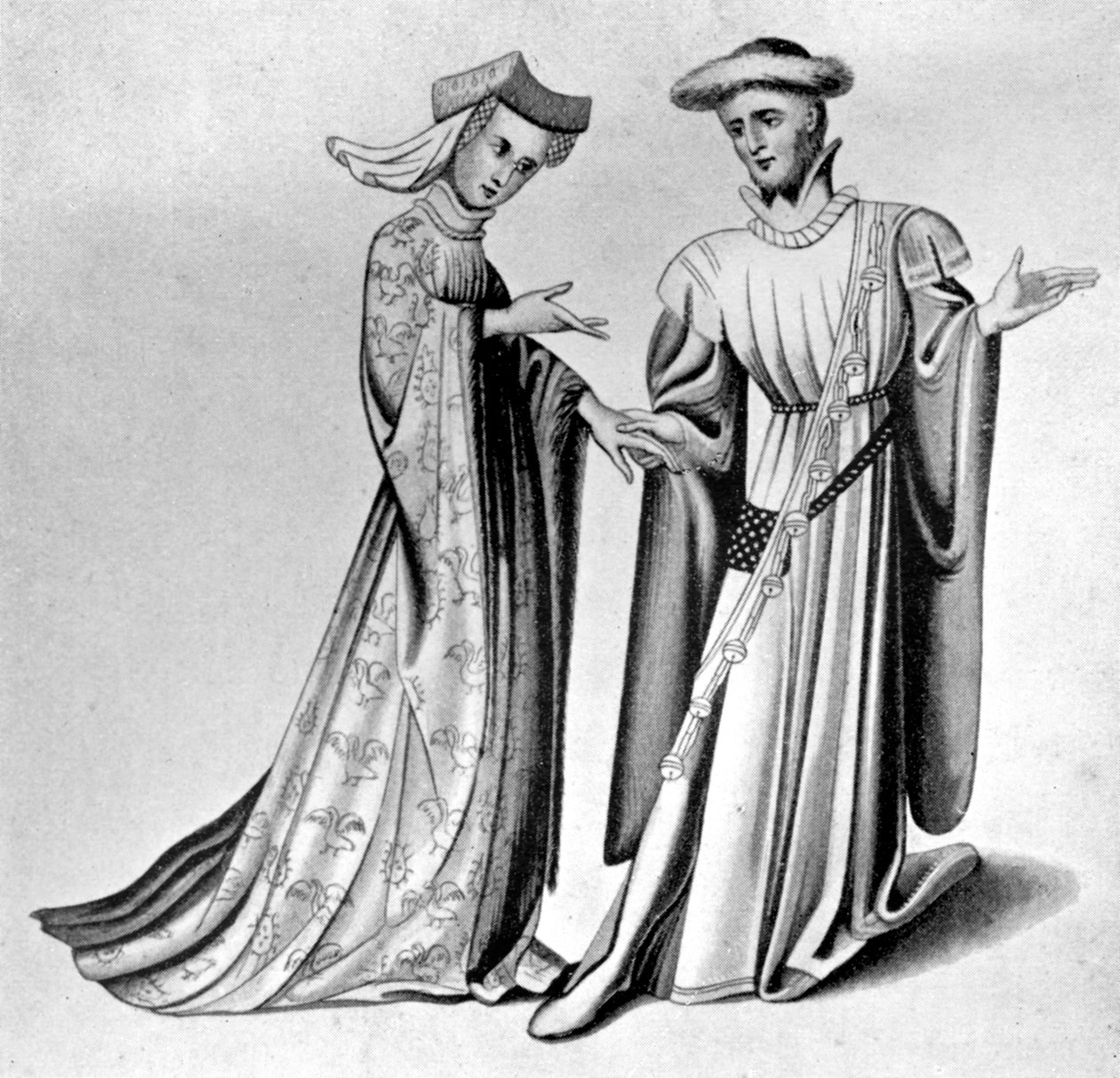 男女装，1910年14世纪末-15世纪初 作者 不明