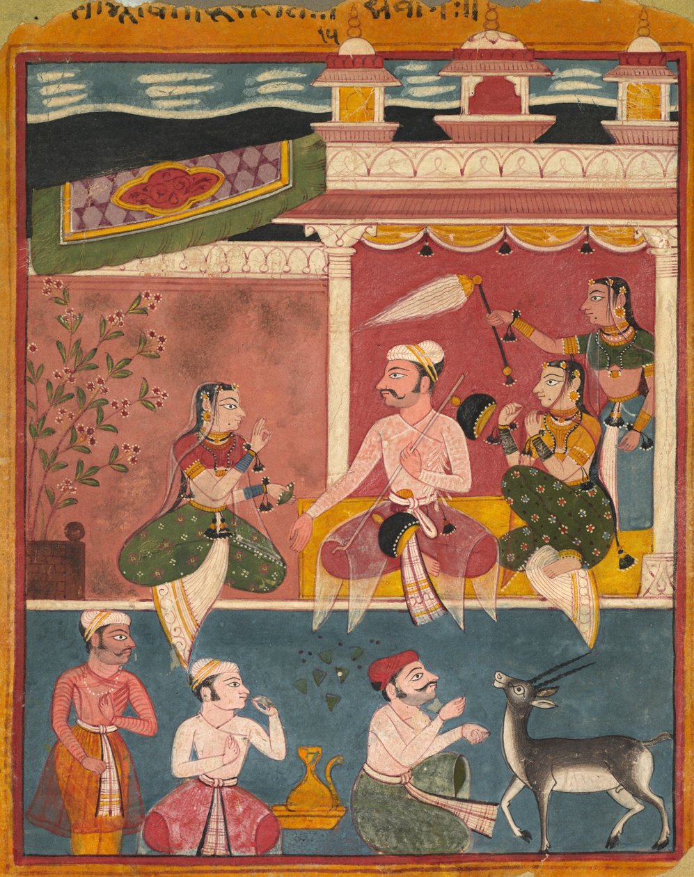 来自Ragamala的Malkaus Raga，c。 1610。 作者 不明