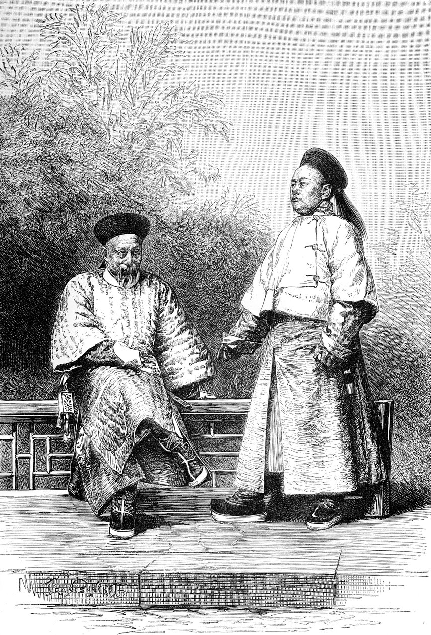满族大臣，银行家首领，大约1890年 作者 不明