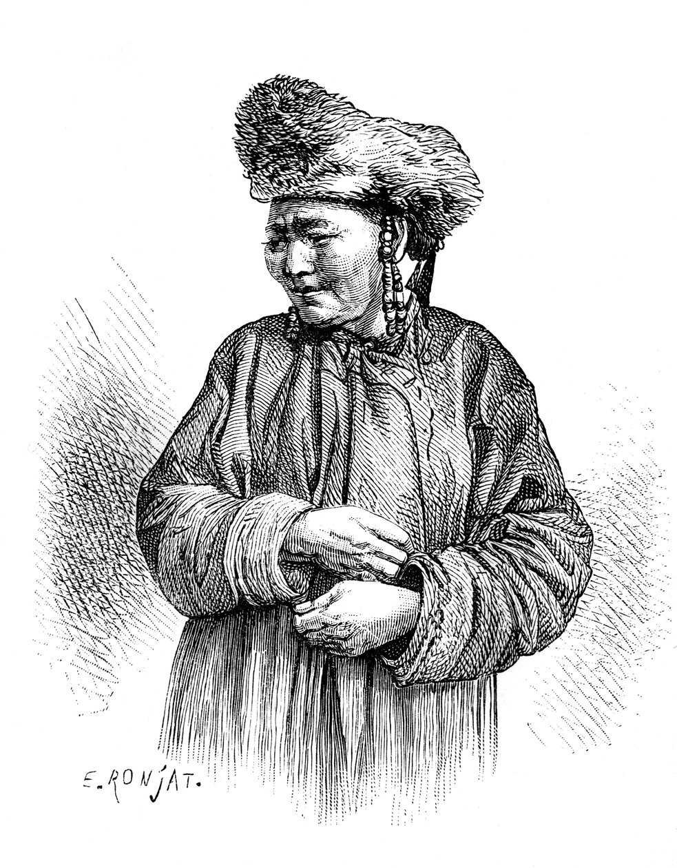 满族女人，c1890 作者 不明