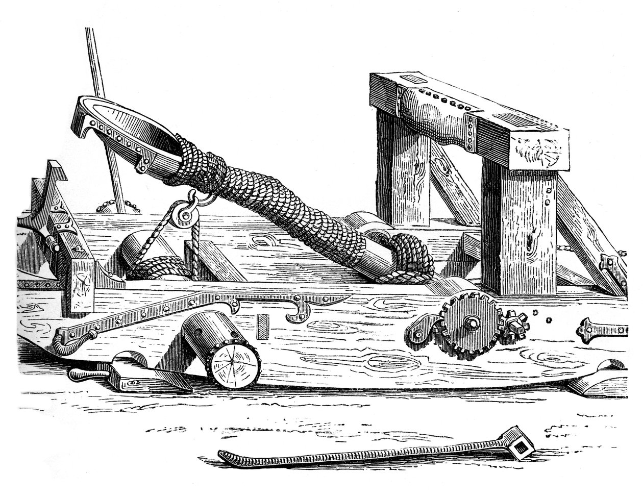 Mangonel，15世纪的战争引擎，1870年 作者 不明