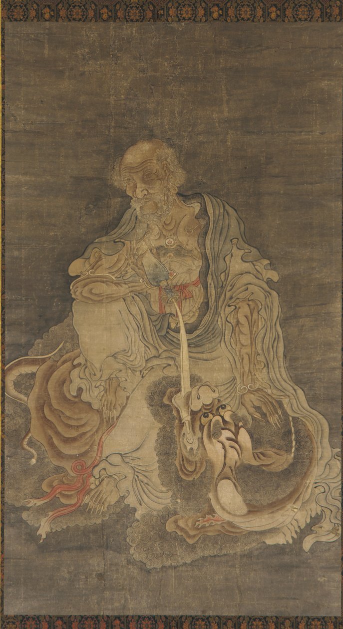 文殊菩萨坐于狮子上，1368-1644年。 作者 不明