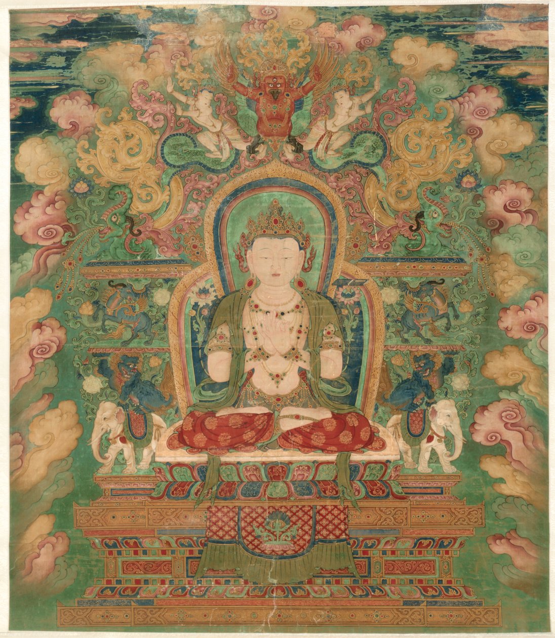 文殊菩萨1500年至1550年。 作者 不明