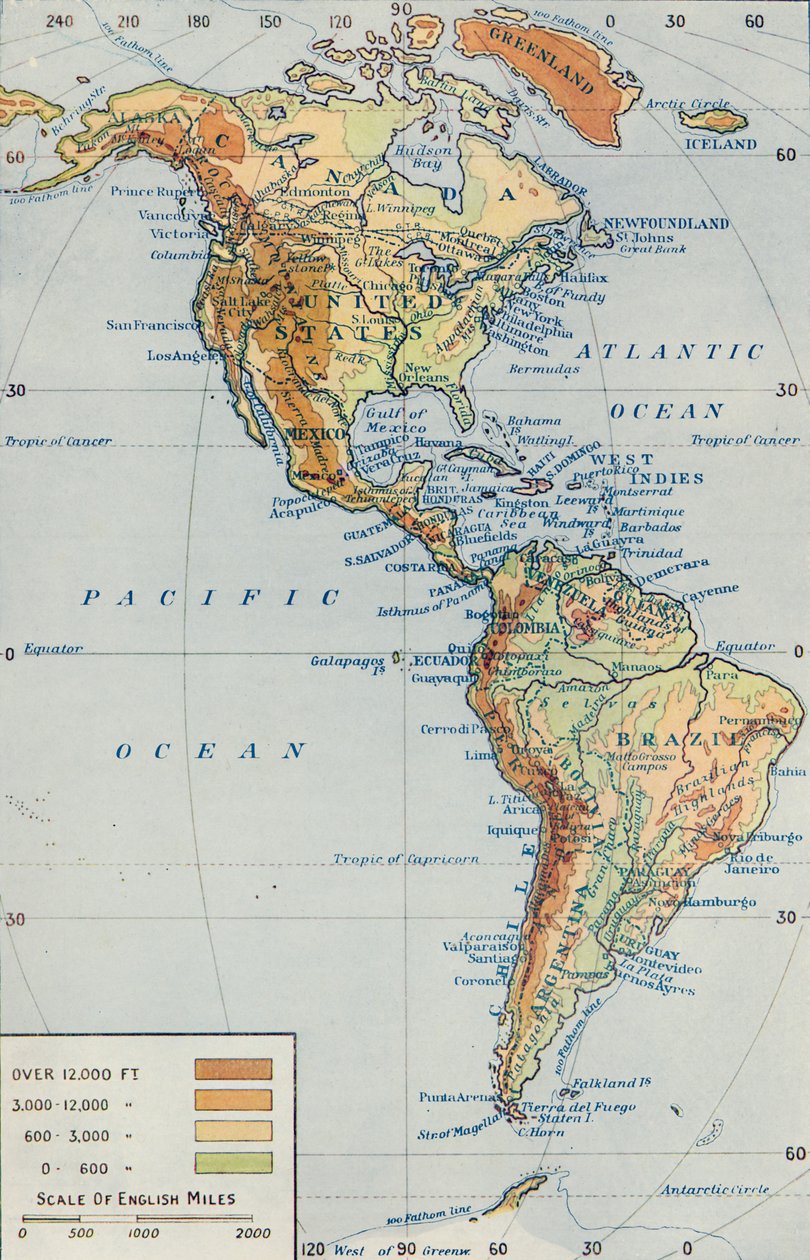 地图-美国，1916年 作者 不明