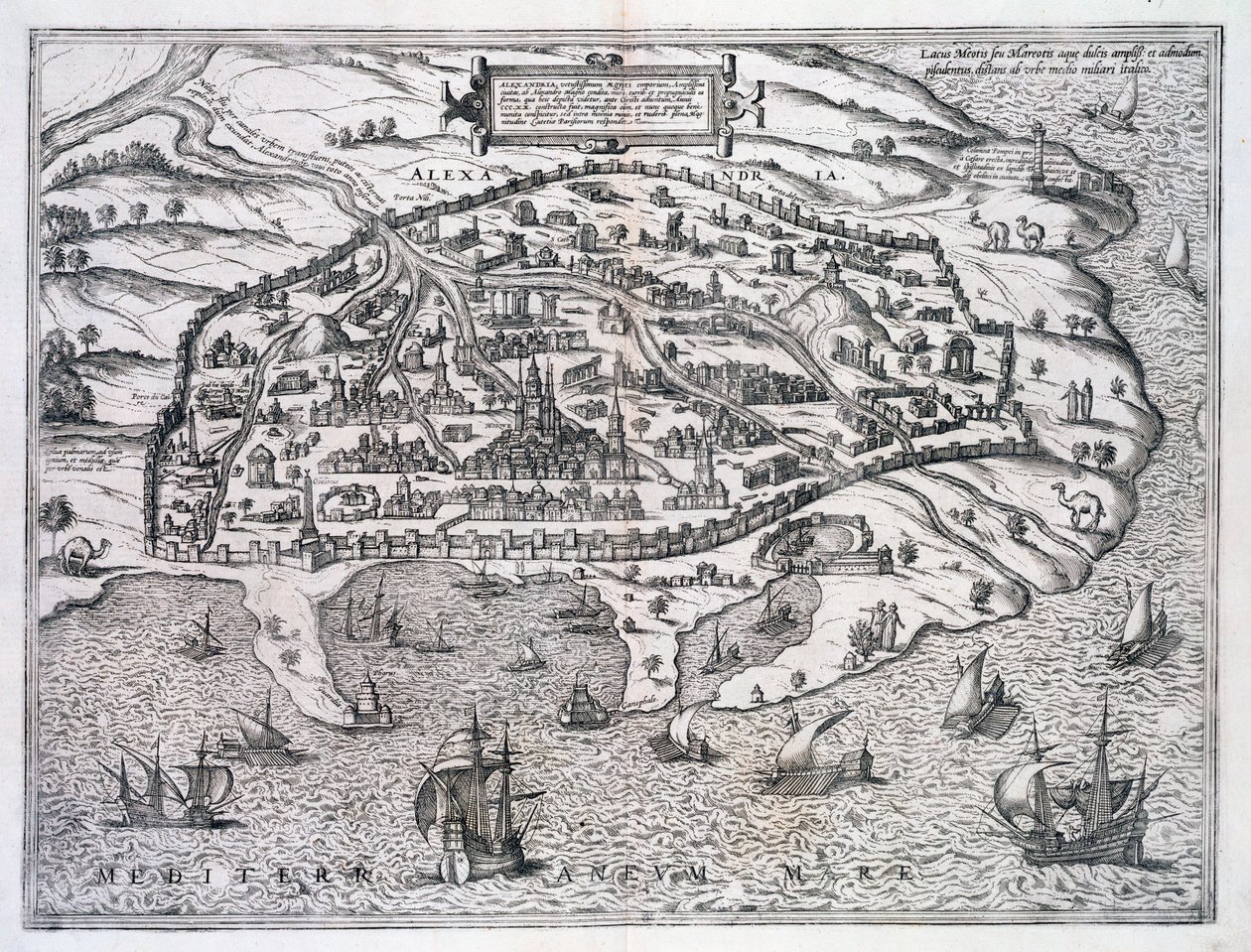埃及亚历山大市地图，约1625年 作者 不明
