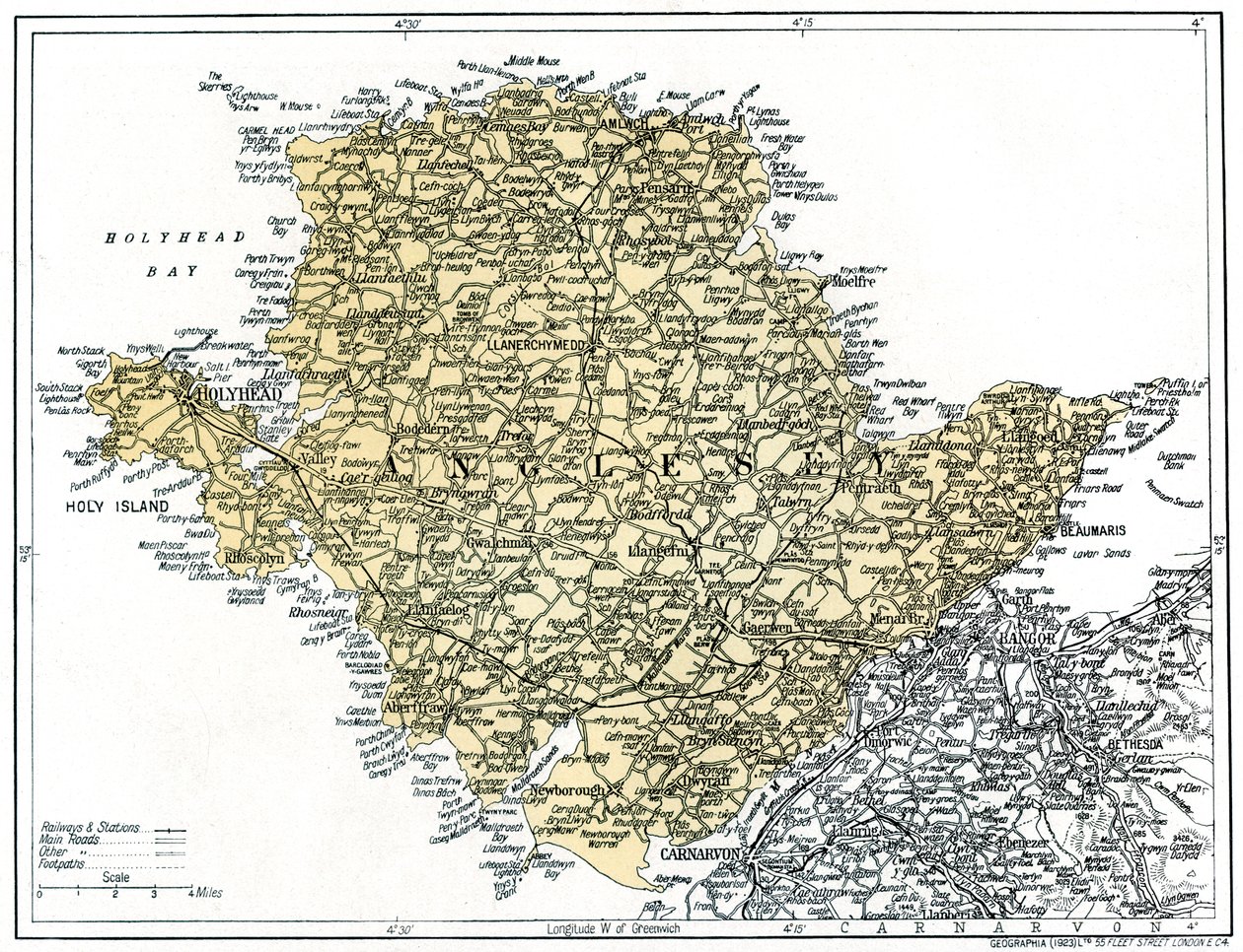 安格尔西地图，1924-1926年 作者 不明