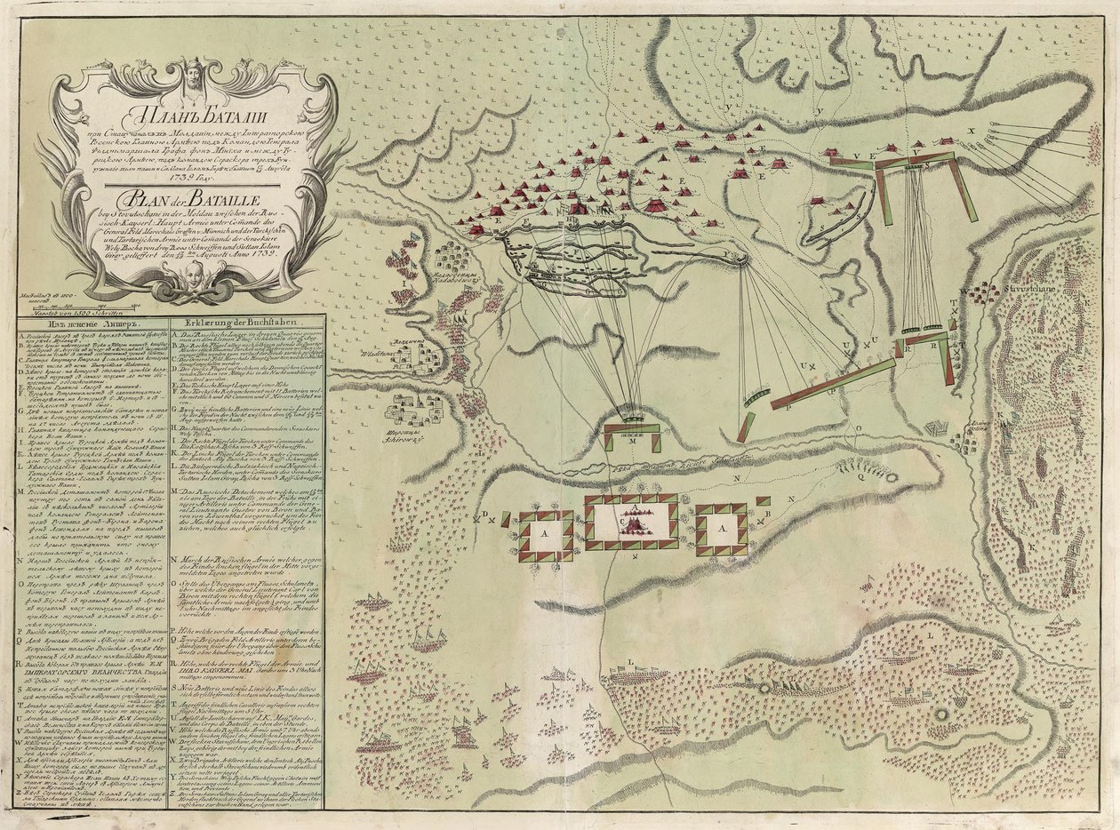 萨武奇尼战役地图，1739年至1740年 作者 不明
