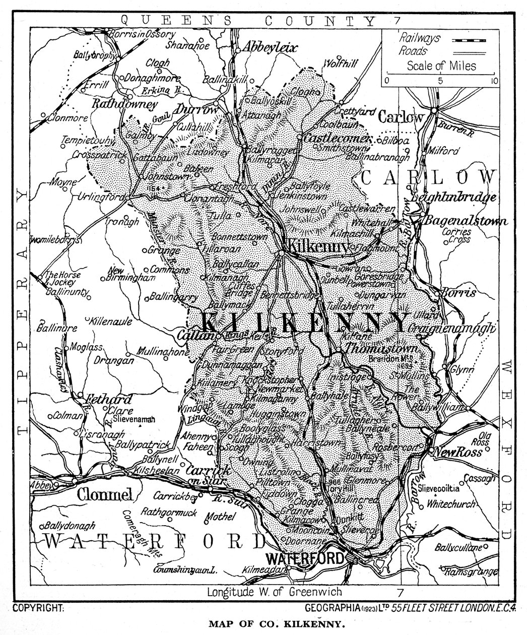 1924-1926年爱尔兰基尔肯尼郡地图 作者 不明