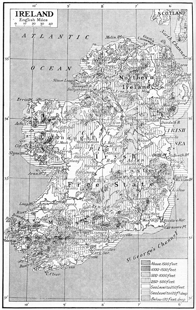 爱尔兰地图，c1930年代 作者 不明