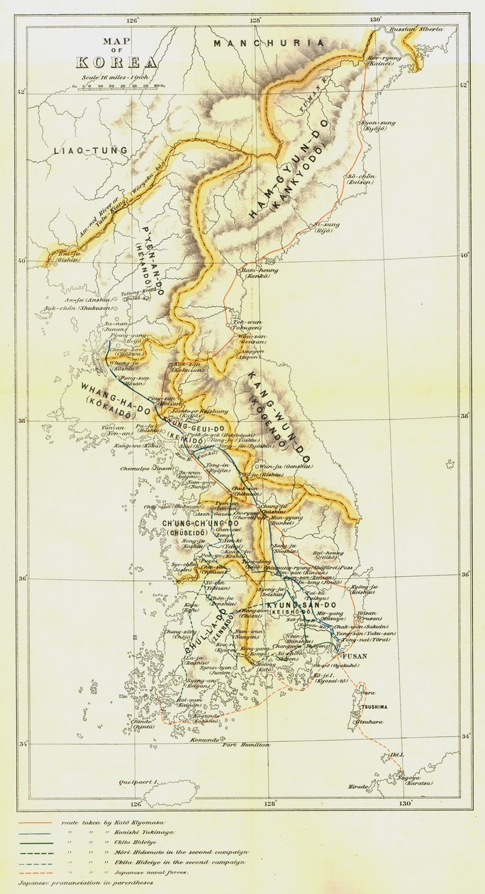 韩国地图，1903年。 作者 不明