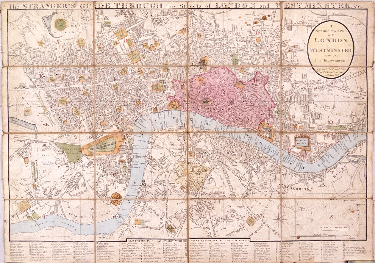 伦敦地图，1823年 作者 不明