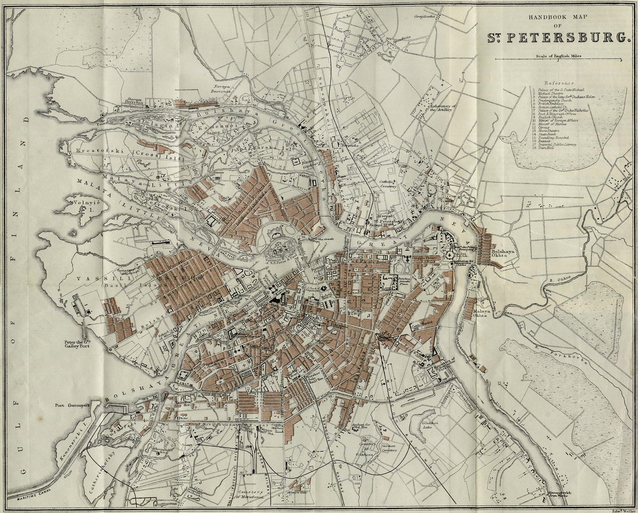 彼得堡地图，1893年 作者 不明