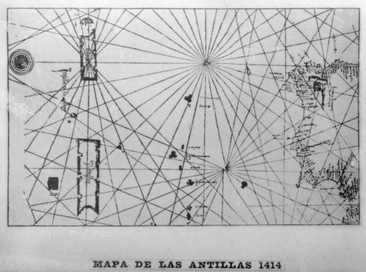 荷属安的列斯地图，1414年，1919年。 作者 不明