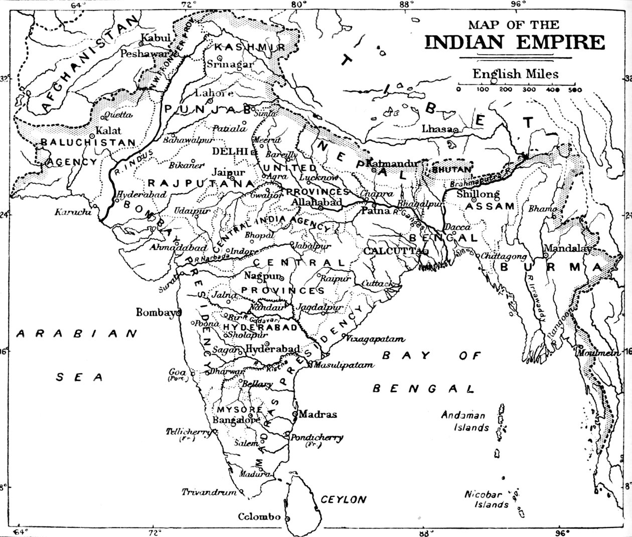 印度帝国地图，c1912 作者 不明